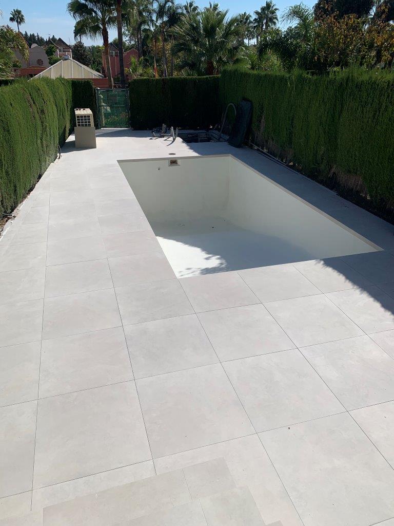 pool during construction